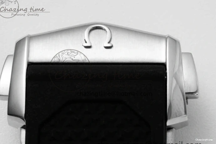 0111 Breathable Speedmaster Racing Master SS HKF Best Edition White Dial on Black Rubber Strap A 7815